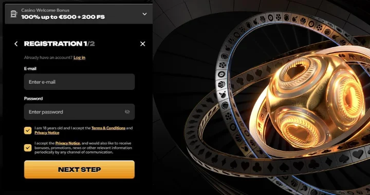 Registration at Spinsy casino